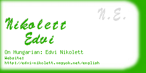 nikolett edvi business card